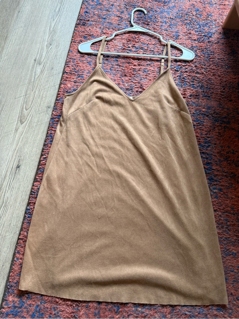 Aritzia Wilfred Soft Suede Slip Dress